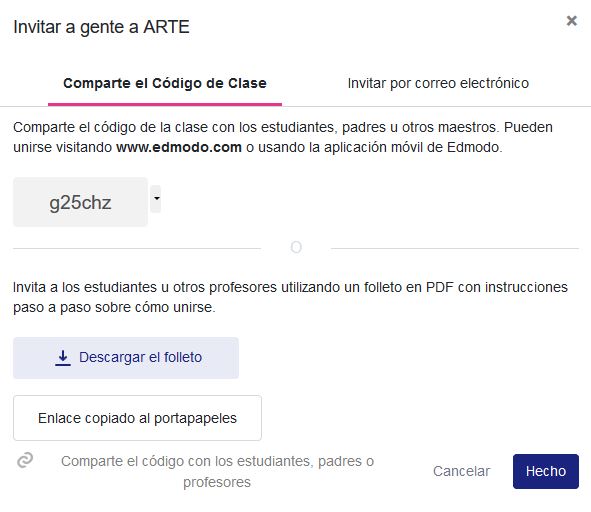 Código de invitación