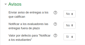 Captura de pantalla. Avisos
