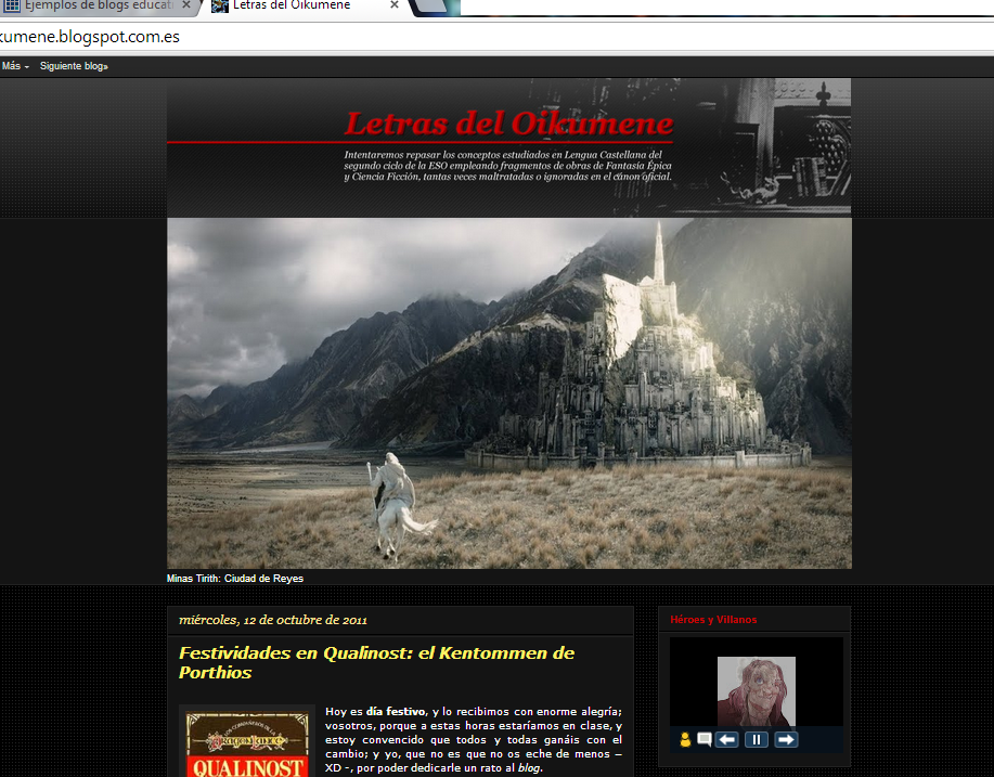 Blog lengua castellana para Secundaria