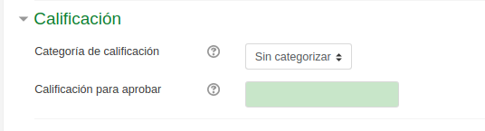 Captura de pantalla. Calificación