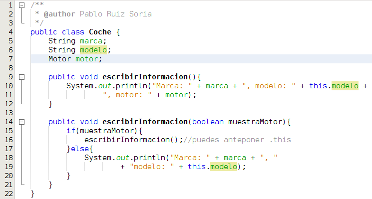 Ejemplo de código con 2 métodos de mismo nombre Ejemplo de código con 2 métodos de mismo nombre